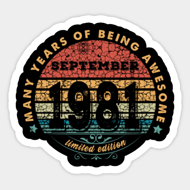 born in 1981 t shirts